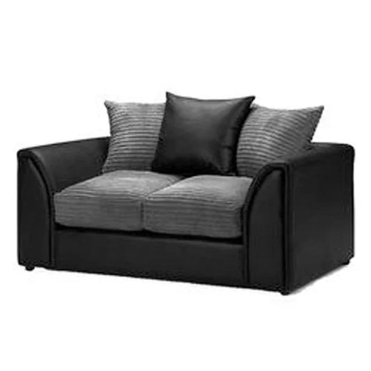 Benson 2 Seater Sofa - Black and Grey
