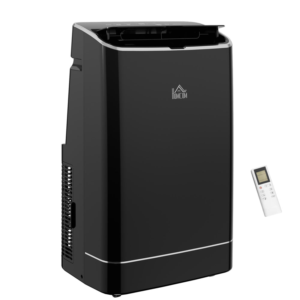 HOMCOM 14000 BTU Mobile Air Conditioner, 35m², Smart Home WiFi, with Dehumidifier, Fan, 24H Timer, Window Kit, Black