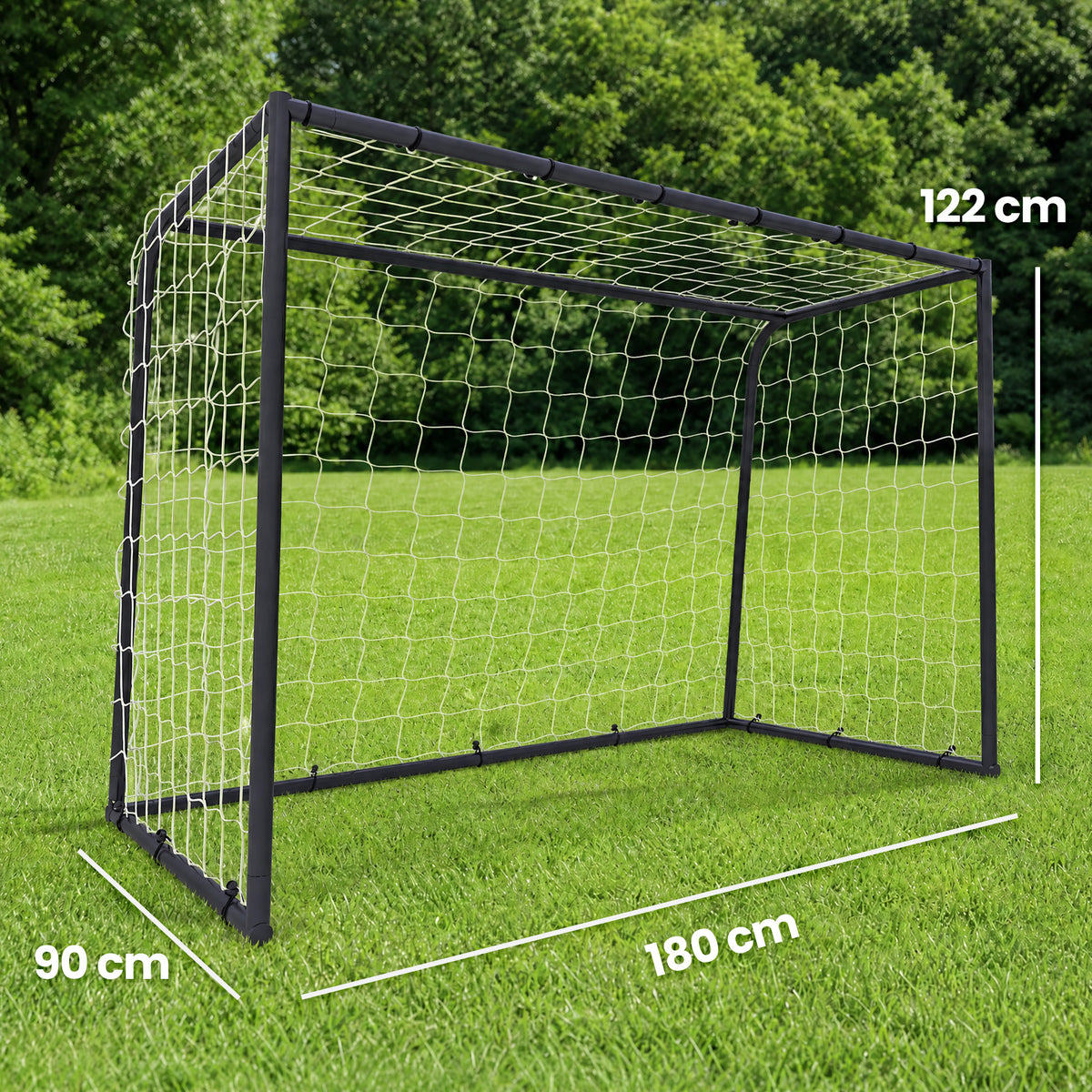 SPORTNOW Football Goal, 6 x 4ft Football Net with Ground Stakes and Metal Frame, Training Equipment for Indoor Outdoor Play