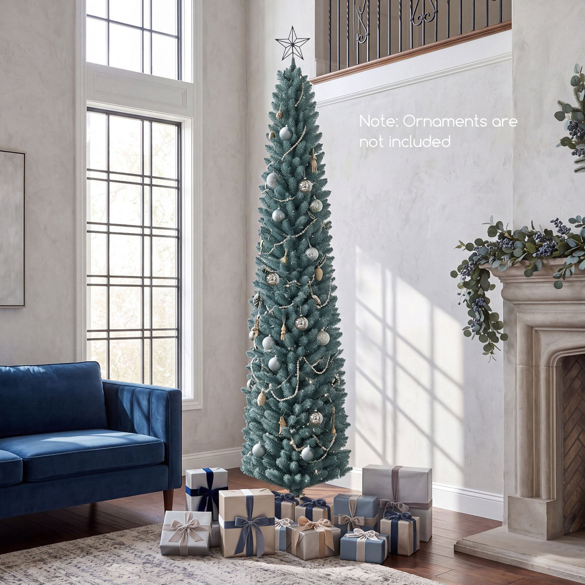 2.1M Artificial Pencil Christmas Tree with 418 Full Branch Tips