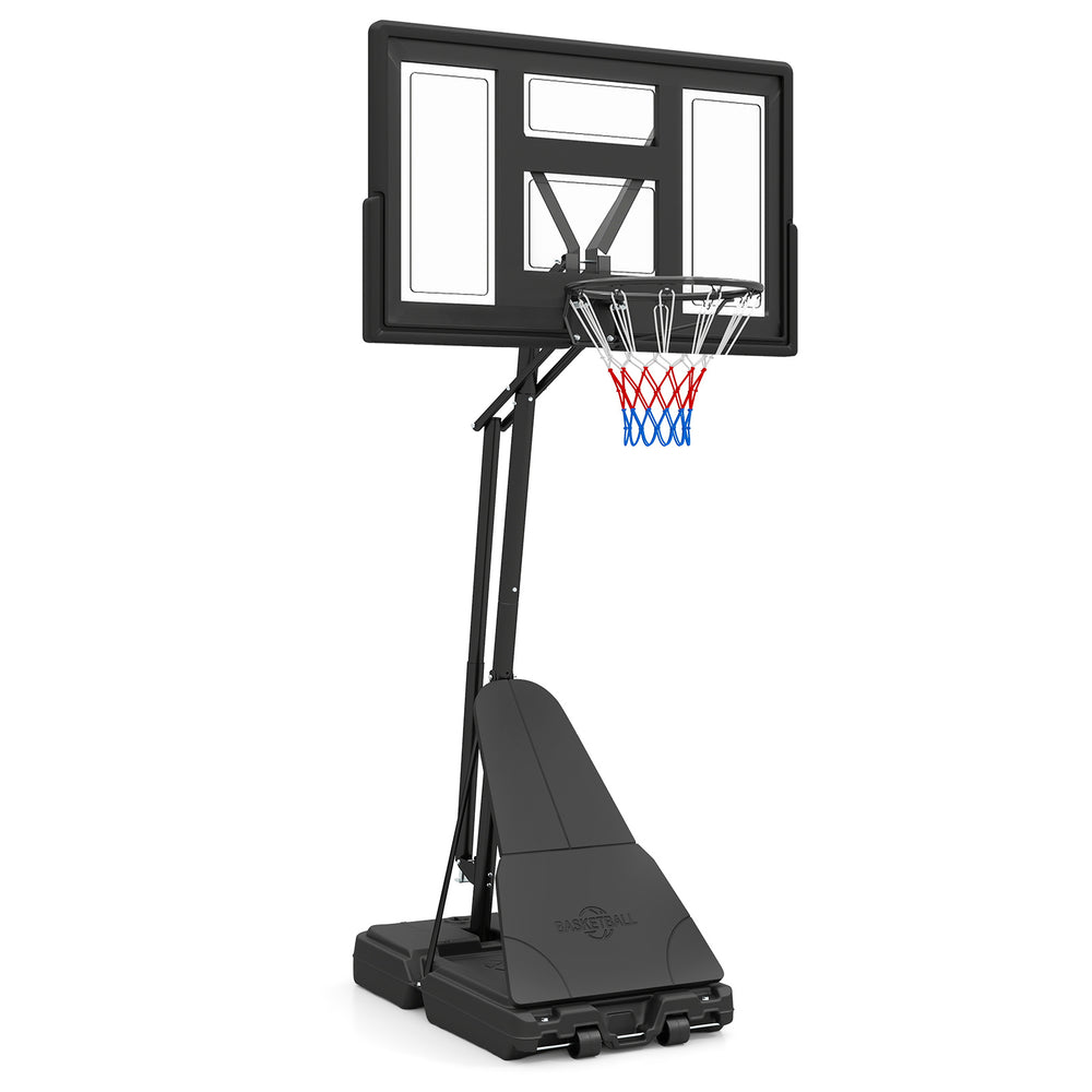 2.35-3.05M Outdoor Basketball Hoop Tool-Free Adjustable with PC Backboard