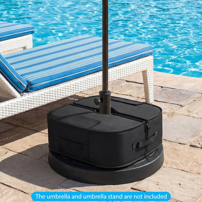 2-Pack 40 kg Umbrella Base Weight Sandbags-Black