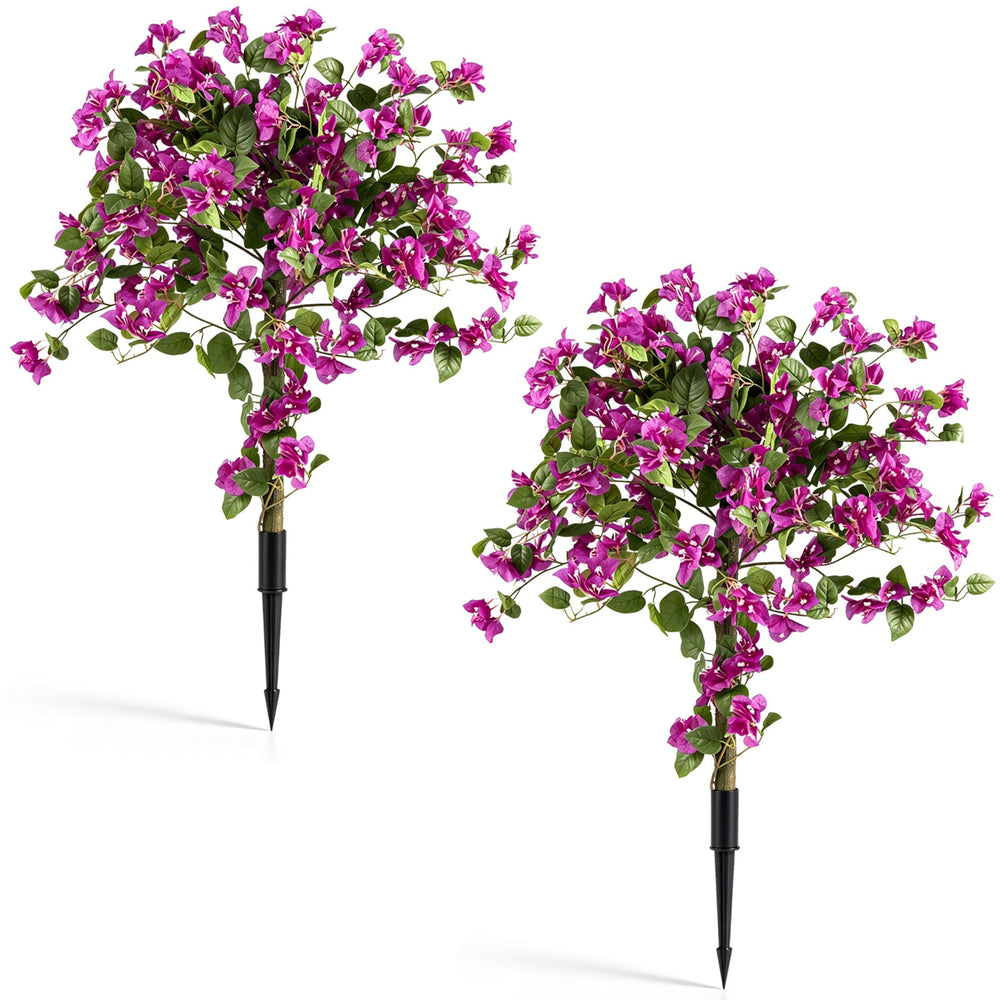 2 Pack Bougainvillea Artificial Trees with Stable Ground Spike