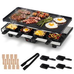 2-in-1 Table Grill and Griddle with Reversible Nonstick Plate