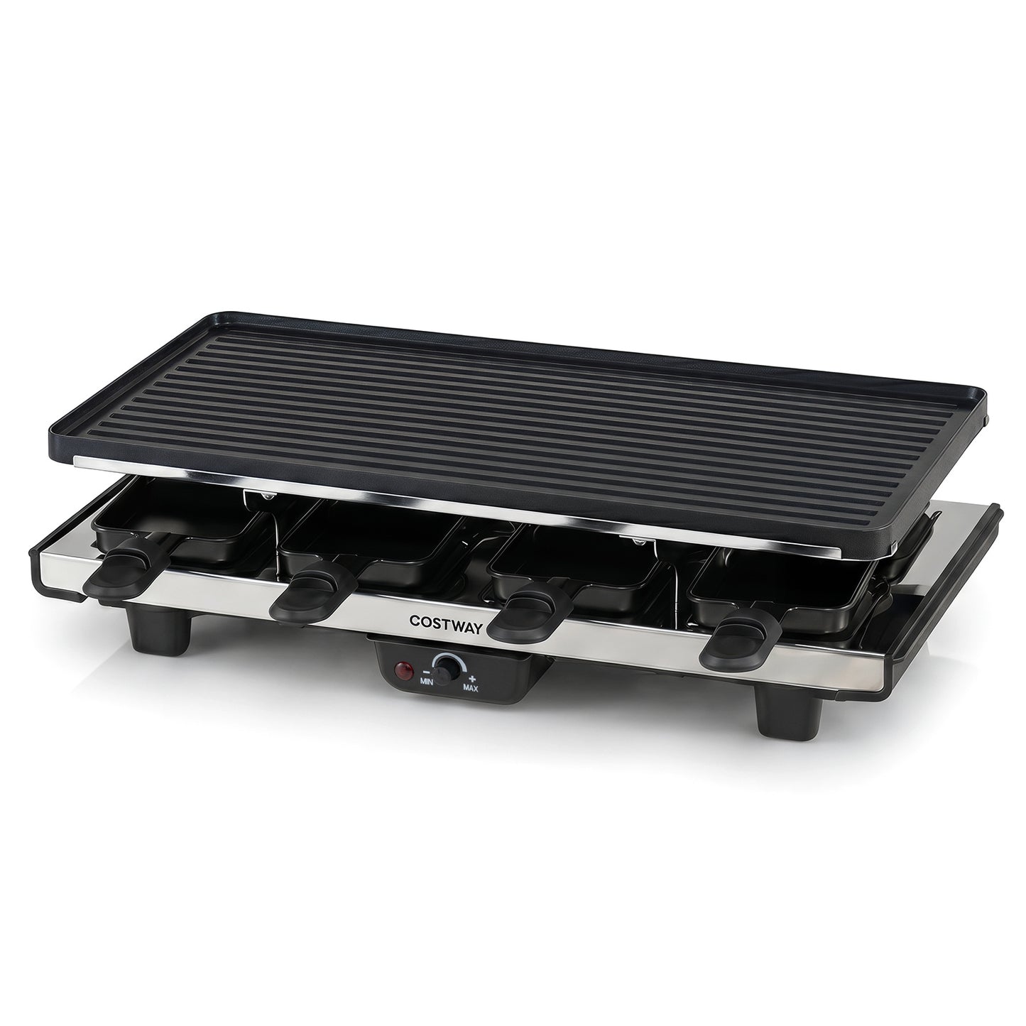 2-in-1 Table Grill and Griddle with Reversible Nonstick Plate