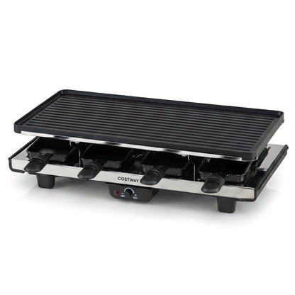 2-in-1 Table Grill and Griddle with Reversible Nonstick Plate