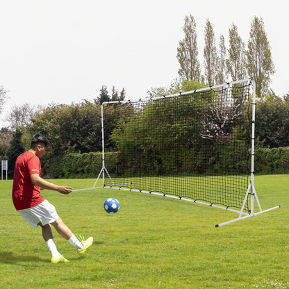 Portable Soccer Rebounder Net with Carry Bag, Sturdy Metal Frame-White