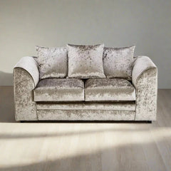 Arabia Crushed Velvet 2 Seater Sofa - Mink