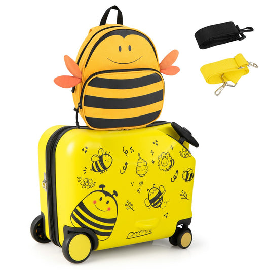 2 PC Kids Luggage Set with Spinner Wheels for Boys & Girls