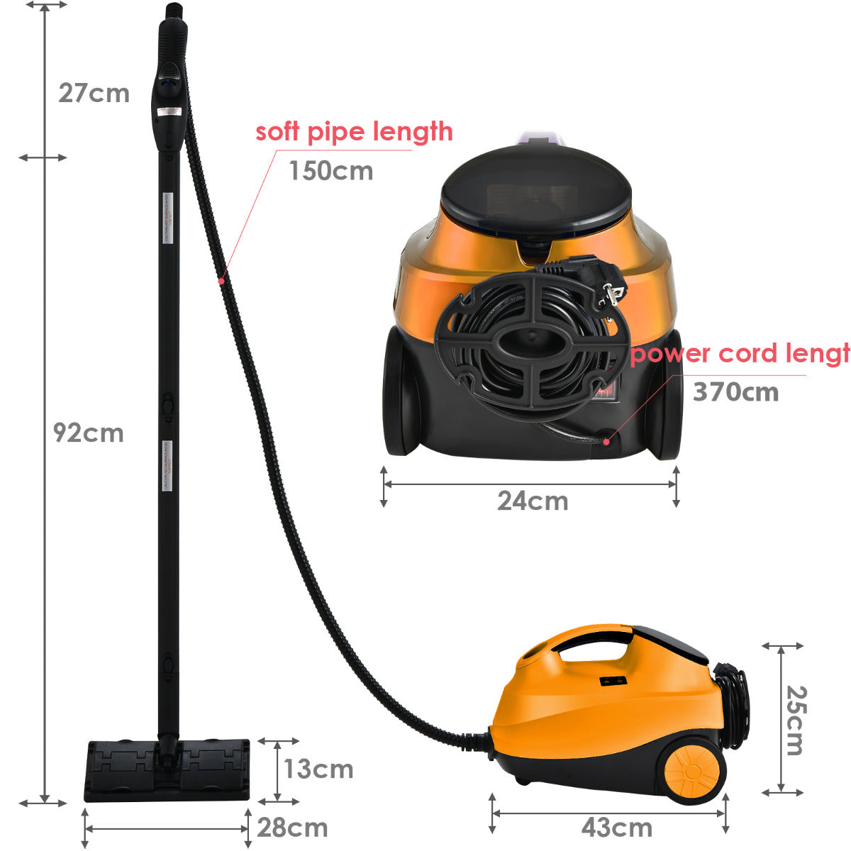 2000w Multi Purpose Steam Cleaning Mop-Yellow