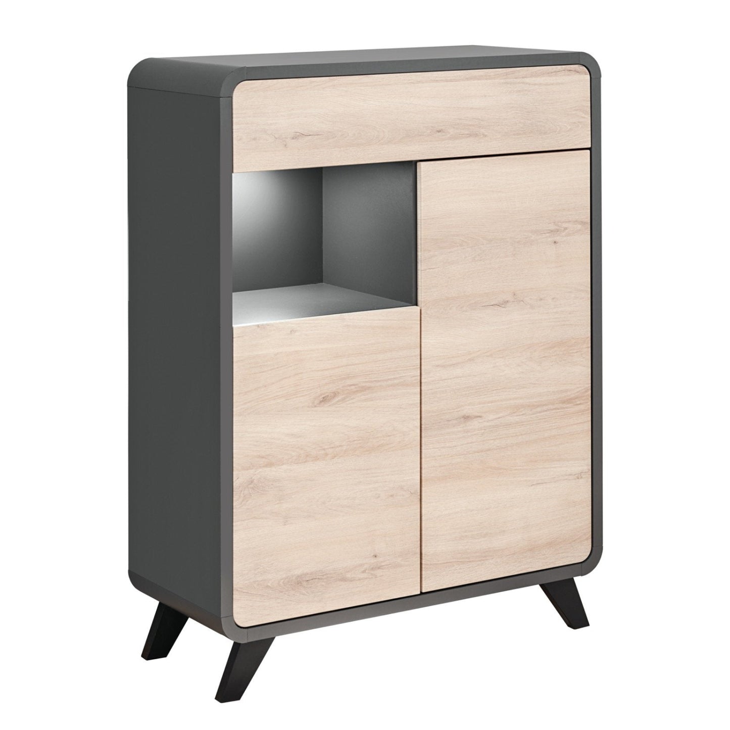 Round Sideboard Cabinet 90cm
