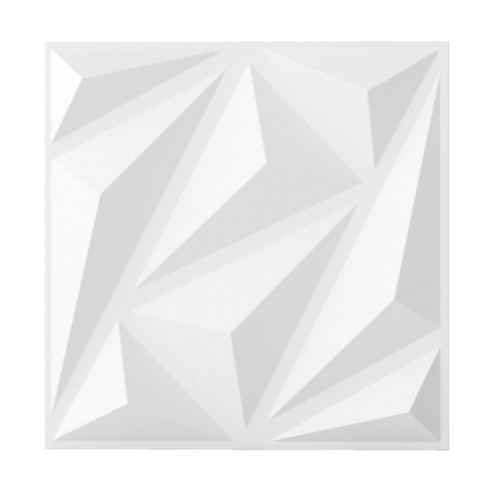 20-Pack 3D Acoustic Wall Panels  with Diamond Texture-White