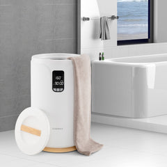 20L Hot Towel Bucket Towel Warmer with 30/60/90 Min Heating Time-White
