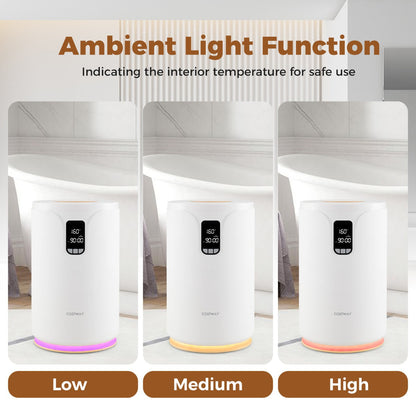 20L Hot Towel Bucket Towel Warmer with 30/60/90 Min Heating Time-White