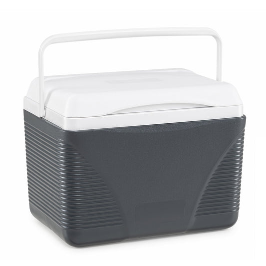 21 L Insulated Portable Cooler with Cup Holders Drain Plug and Mesh Storage Pocket-Black