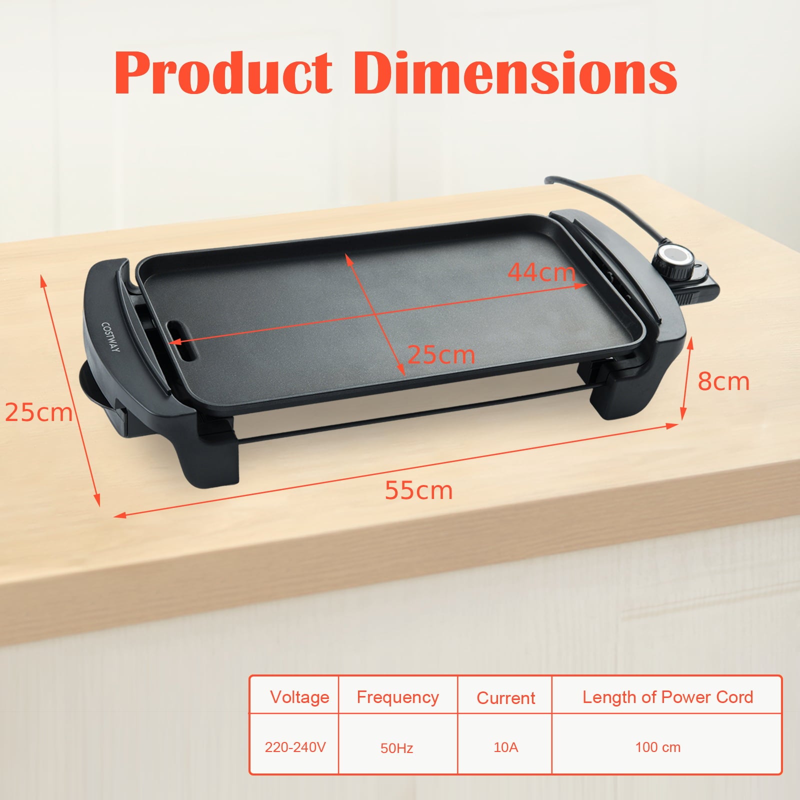 2150W Electric Flat Top Grill with Nonstick Cooking Surface
