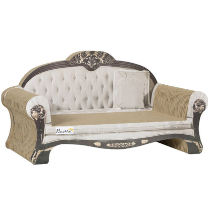 PawHut 2-in-1 Cat Scratcher with Catnip for Indoor Cats, 29.5 x 56 x 26cm, Brown