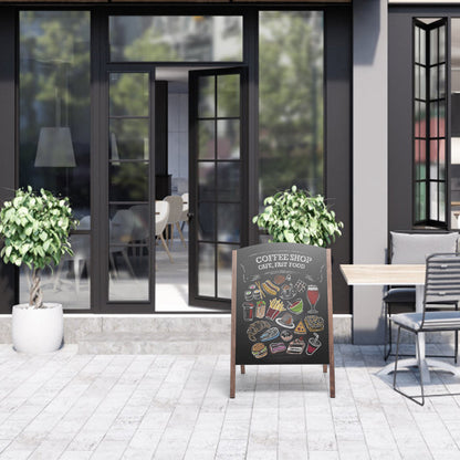 A-Frame Double-Sided Chalkboard  for Office Cafe Teaching-80 x 59 cm