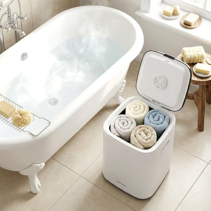 23L Towel Warmer Bucket Large Hot Towel Heater with Child Lock-White