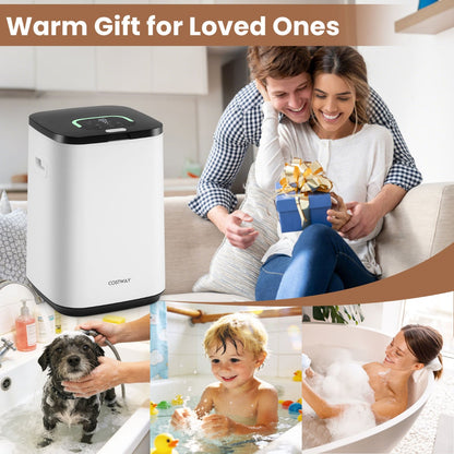23L Towel Warmer Bucket Large Hot Towel Heater with Child Lock-White