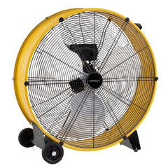 24 Inch High-Velocity Industrial Floor Fan with Wheels and Handle-Yellow