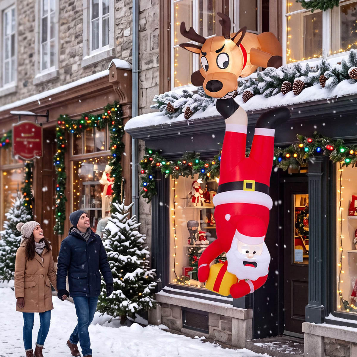 240 CM Inflatable Roof Hanging Christmas Indoor Outdoor Decoration