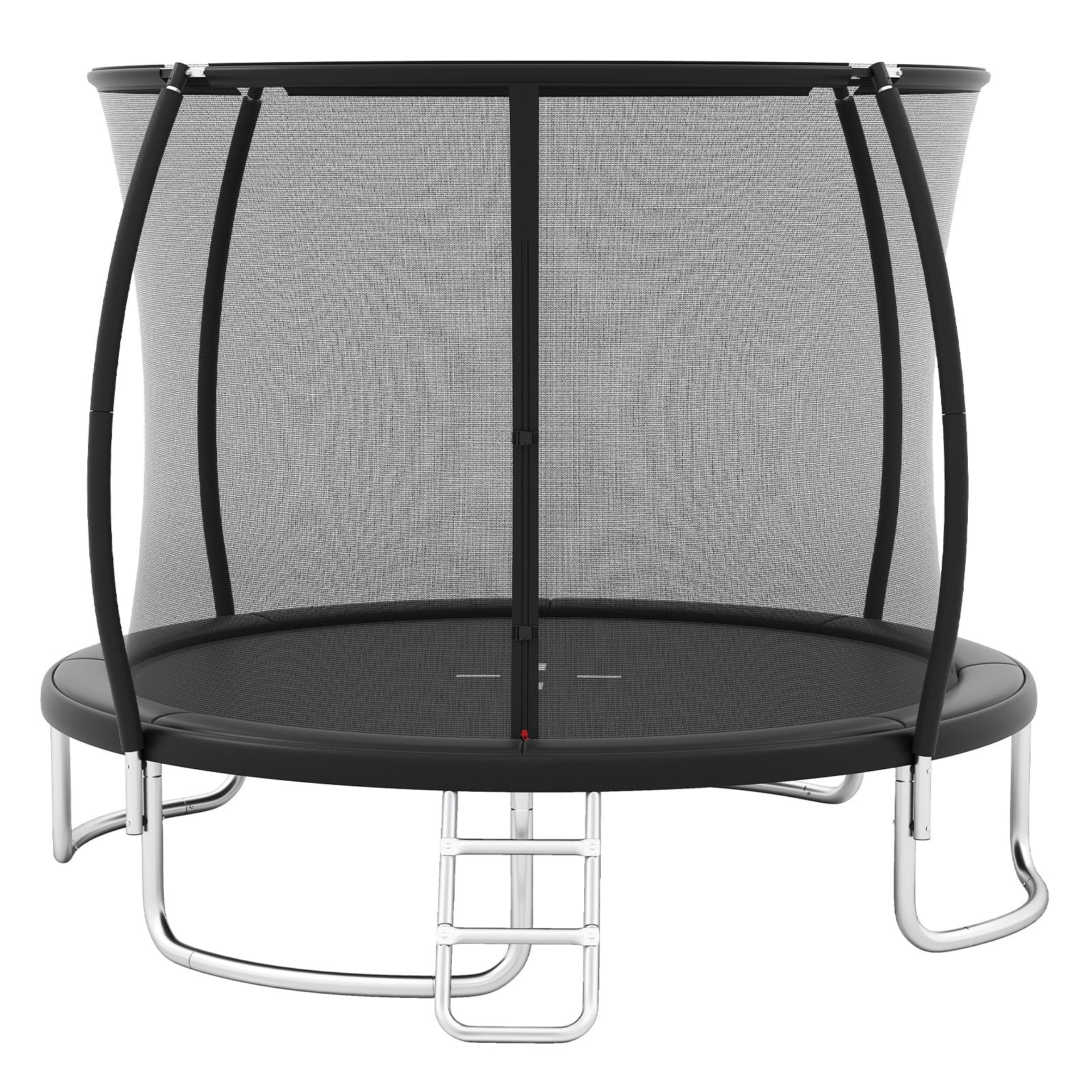 244 cm Outdoor Heavy-Duty Trampoline with Safety Enclosure Net-Black