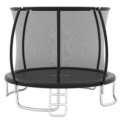 244 cm Outdoor Heavy-Duty Trampoline with Safety Enclosure Net-Black