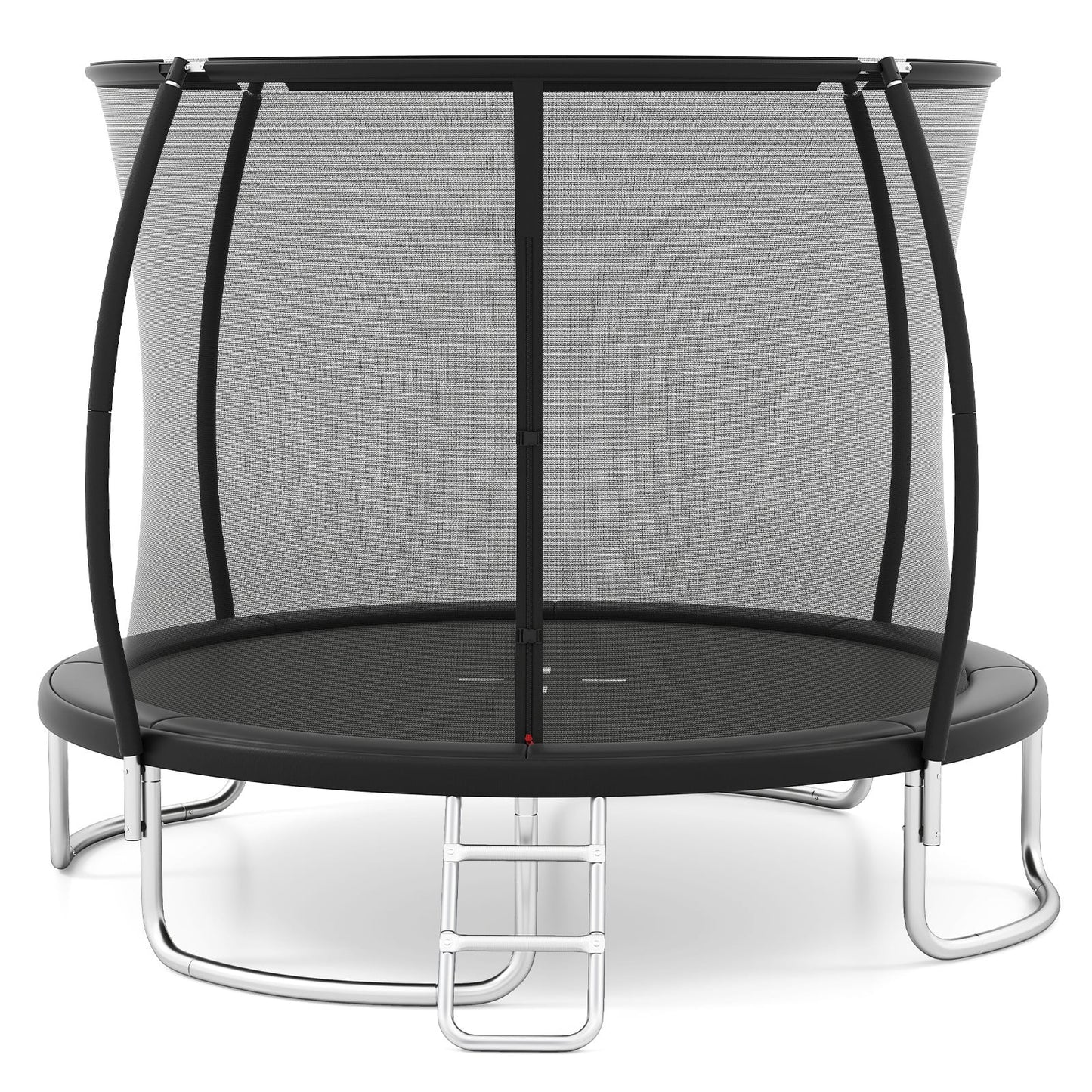 244 cm Outdoor Heavy-Duty Trampoline with Safety Enclosure Net-Black