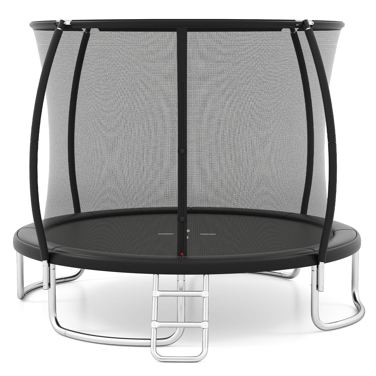 244 cm Outdoor Heavy-Duty Trampoline with Safety Enclosure Net-Black