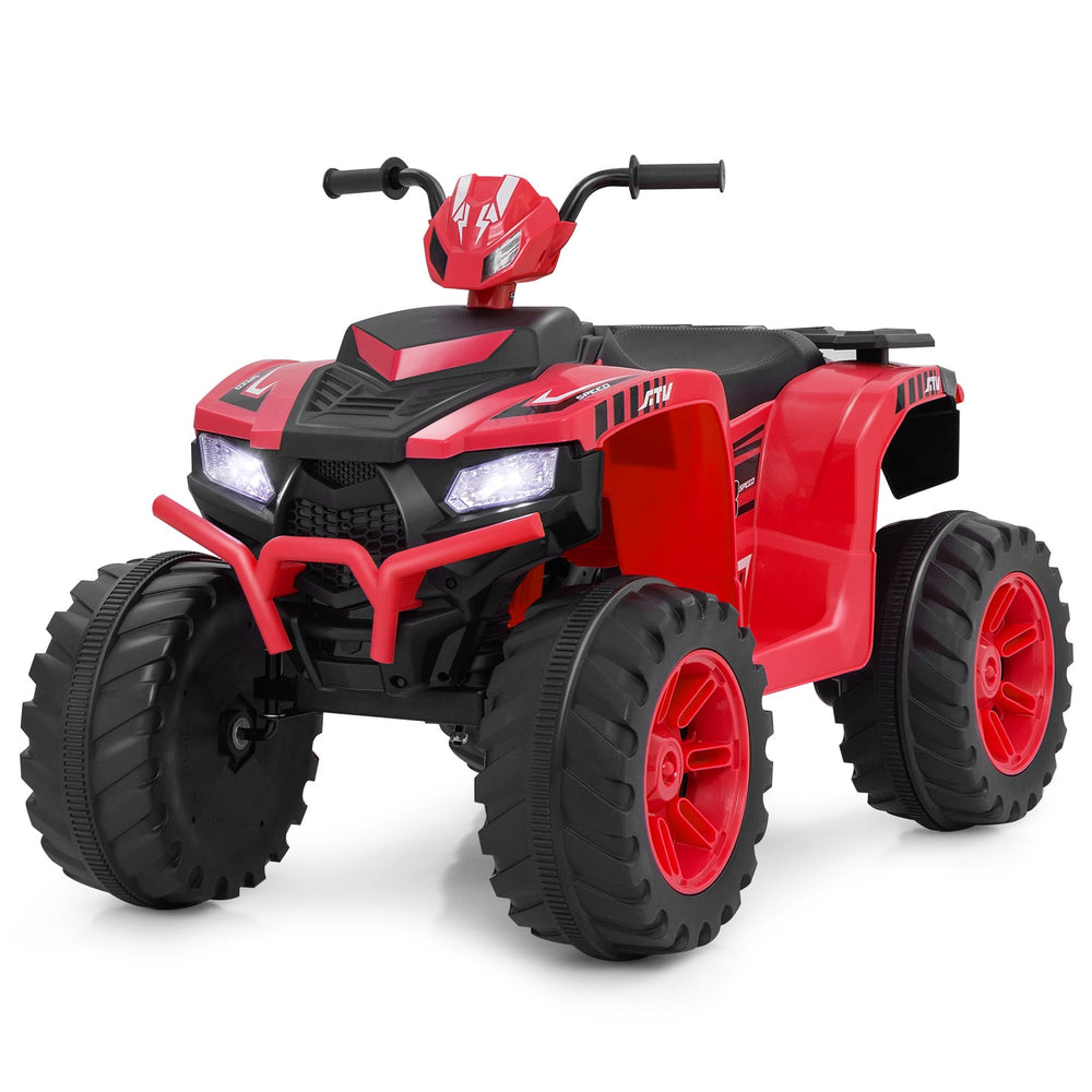 24V Ride-On ATV Toy Car with LED Lights and Wireless Connection-Red