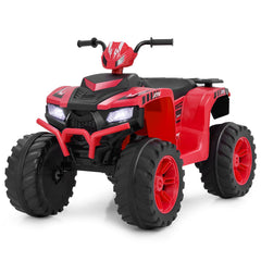 24V Ride-On ATV Toy Car with LED Lights and Wireless Connection-Red