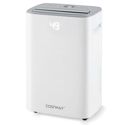24 L Energy Efficient Dehumidifier with Auto Drain or Manual Drainage-White