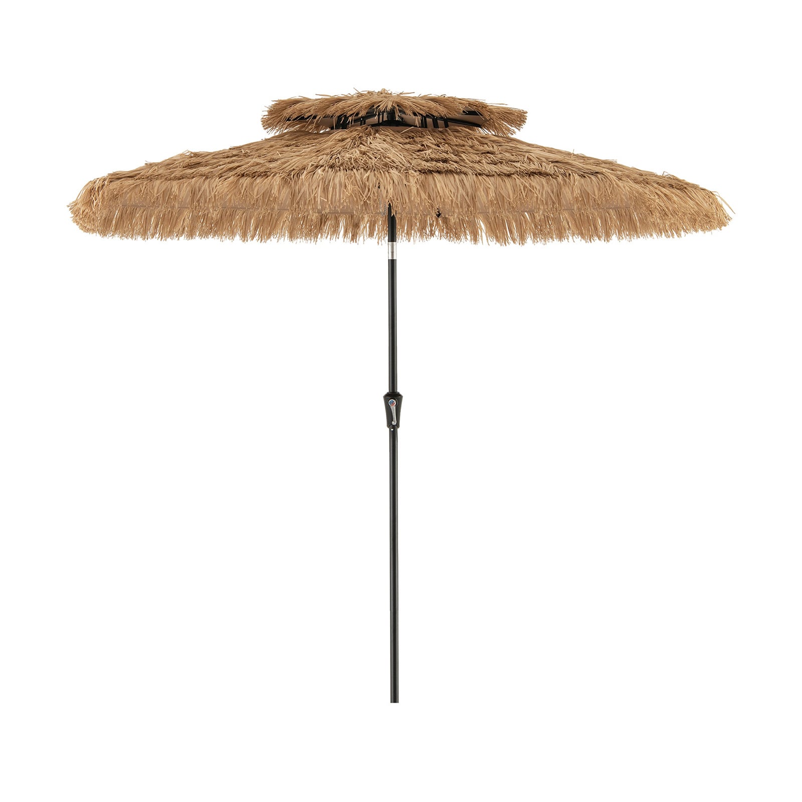 250cm Hawaiian Style Umbrella Thatched Tiki Umbrella with 8 Ribs