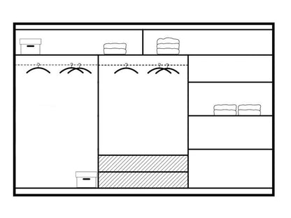 VISTA 250cm Sliding Door Wardrobe Black