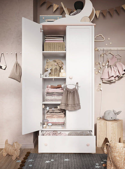 Luna LN-12 Hinged Wardrobe 85cm