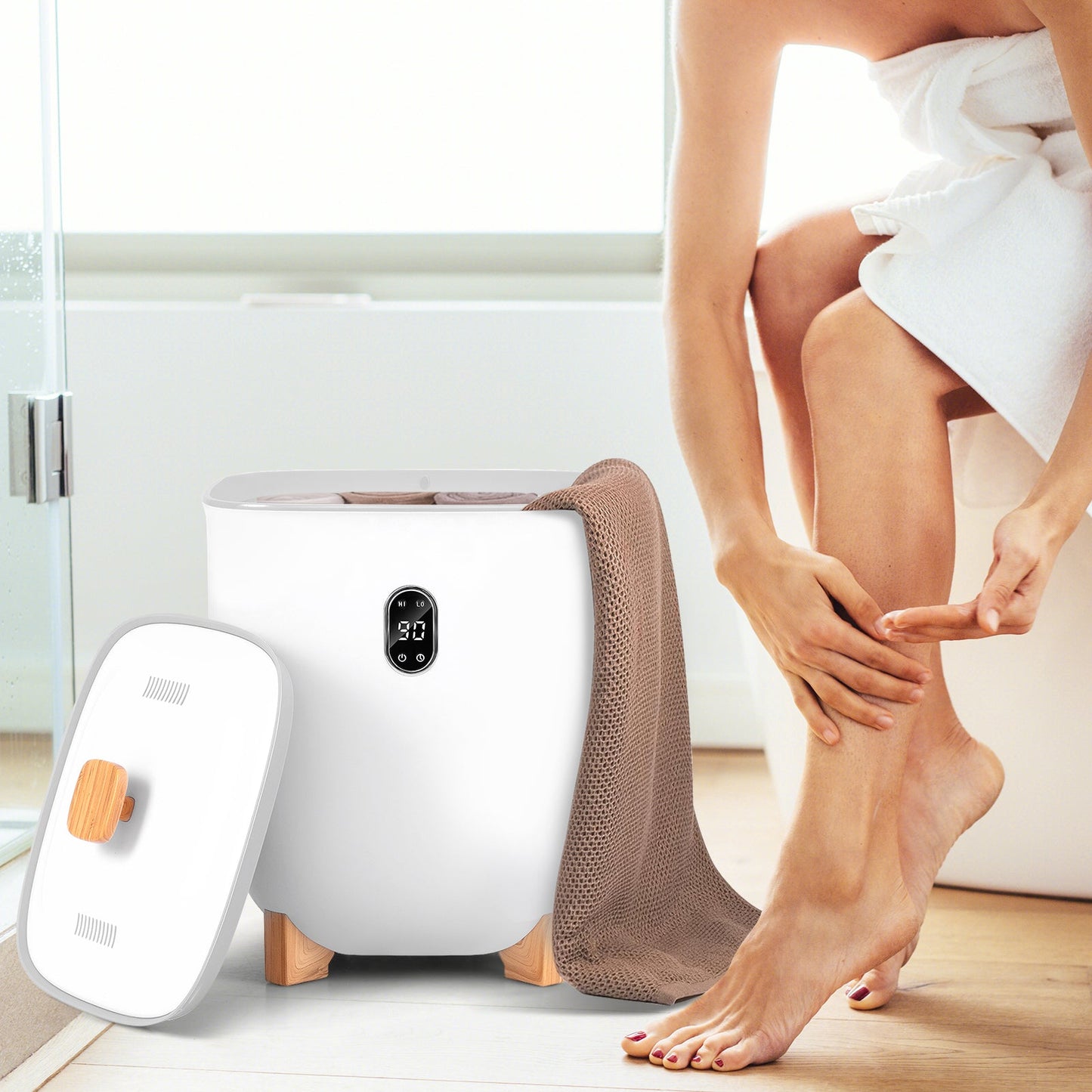 25L Towel Warmer Bucket Electric Hot Towel Bucket-White