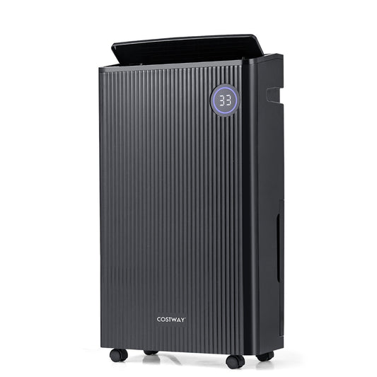 25L/D Dehumidifier for Home with 4 Modes 3-Color Indicator 24H Timer-Black