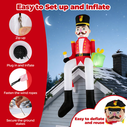 265 cm Inflatable Christmas Hanging Decoration with Built-in LED Lights