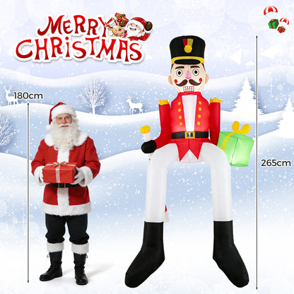 265 cm Inflatable Christmas Hanging Decoration with Built-in LED Lights