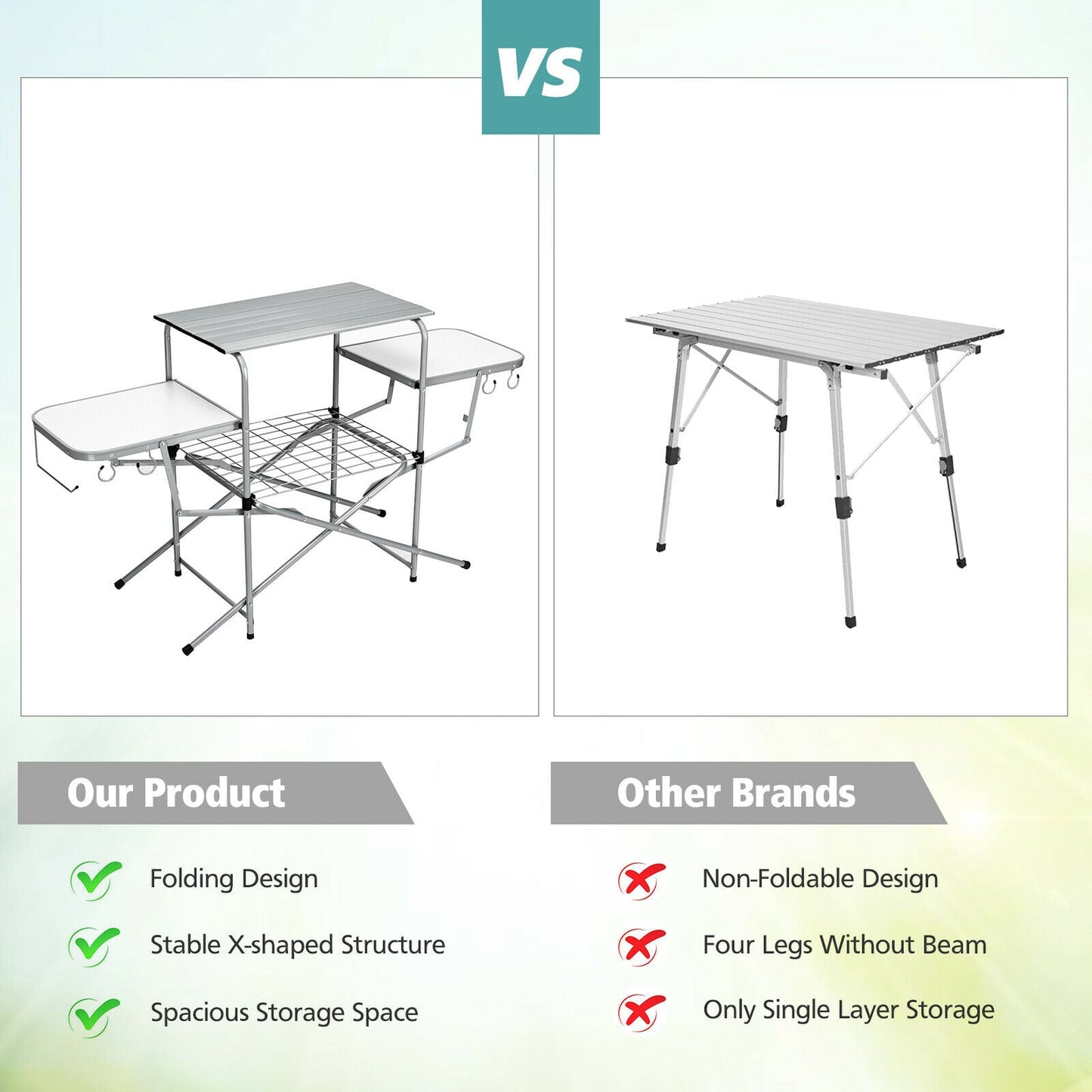 Folding Aluminium Camping/ Picnic Table