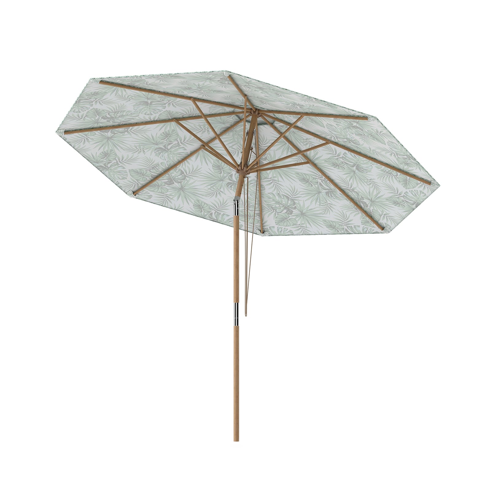 270 cm Patio Umbrella Market Table Umbrella with Push Button Tilt-Green