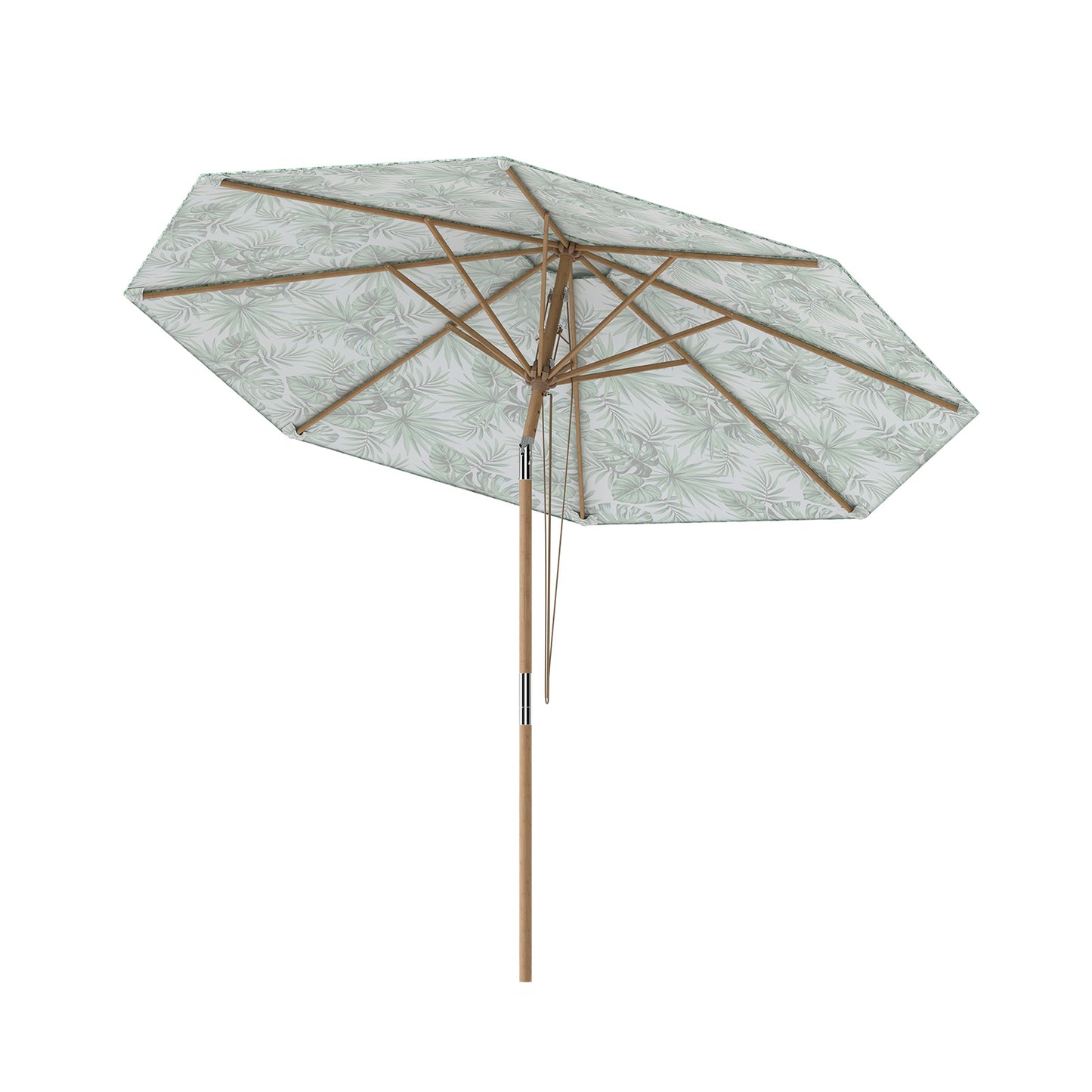 270 cm Patio Umbrella Market Table Umbrella with Push Button Tilt-Green