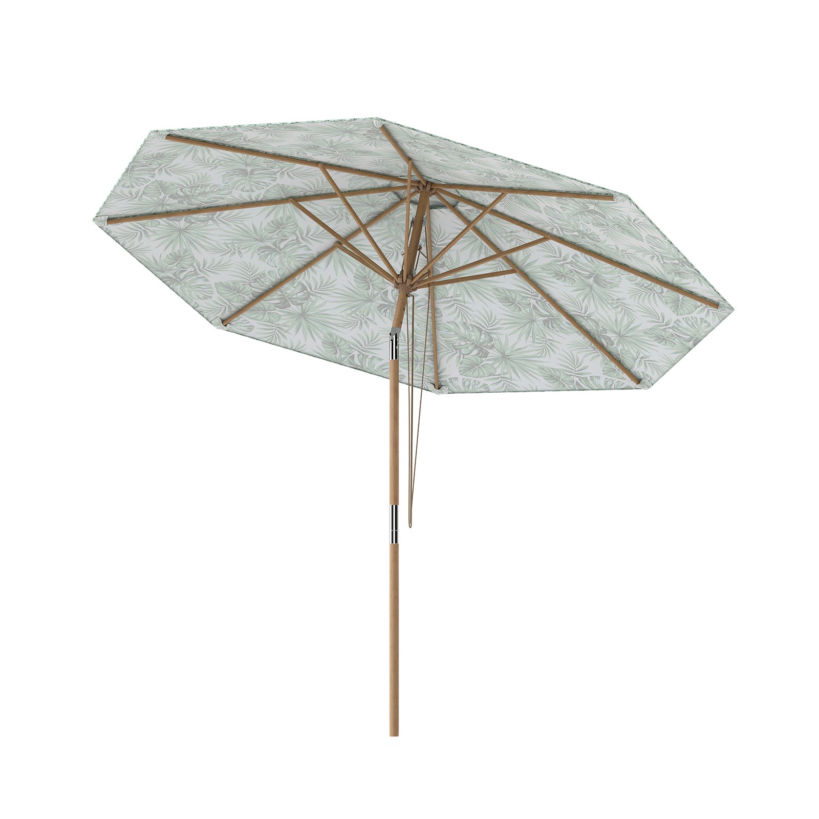 270 cm Patio Umbrella Market Table Umbrella with Push Button Tilt-Green