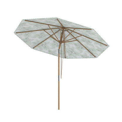 270 cm Patio Umbrella Market Table Umbrella with Push Button Tilt-Green