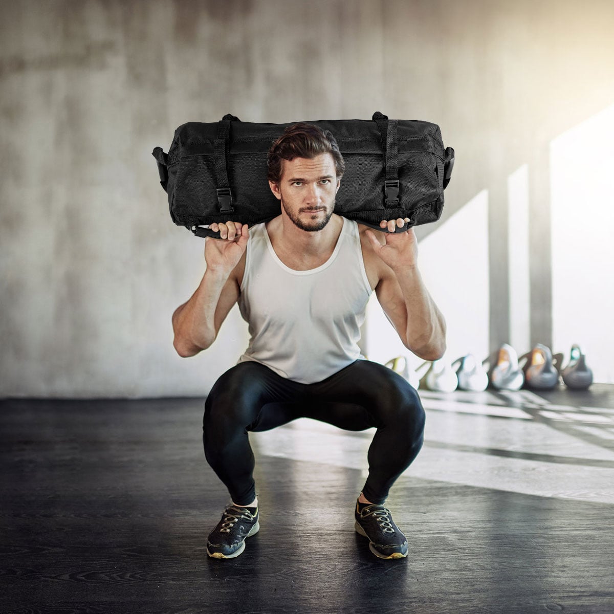 27 KG Heavy Duty Adjustable Training Sandbag of 1680D Oxford Cloth 500D PVC Net Cloth