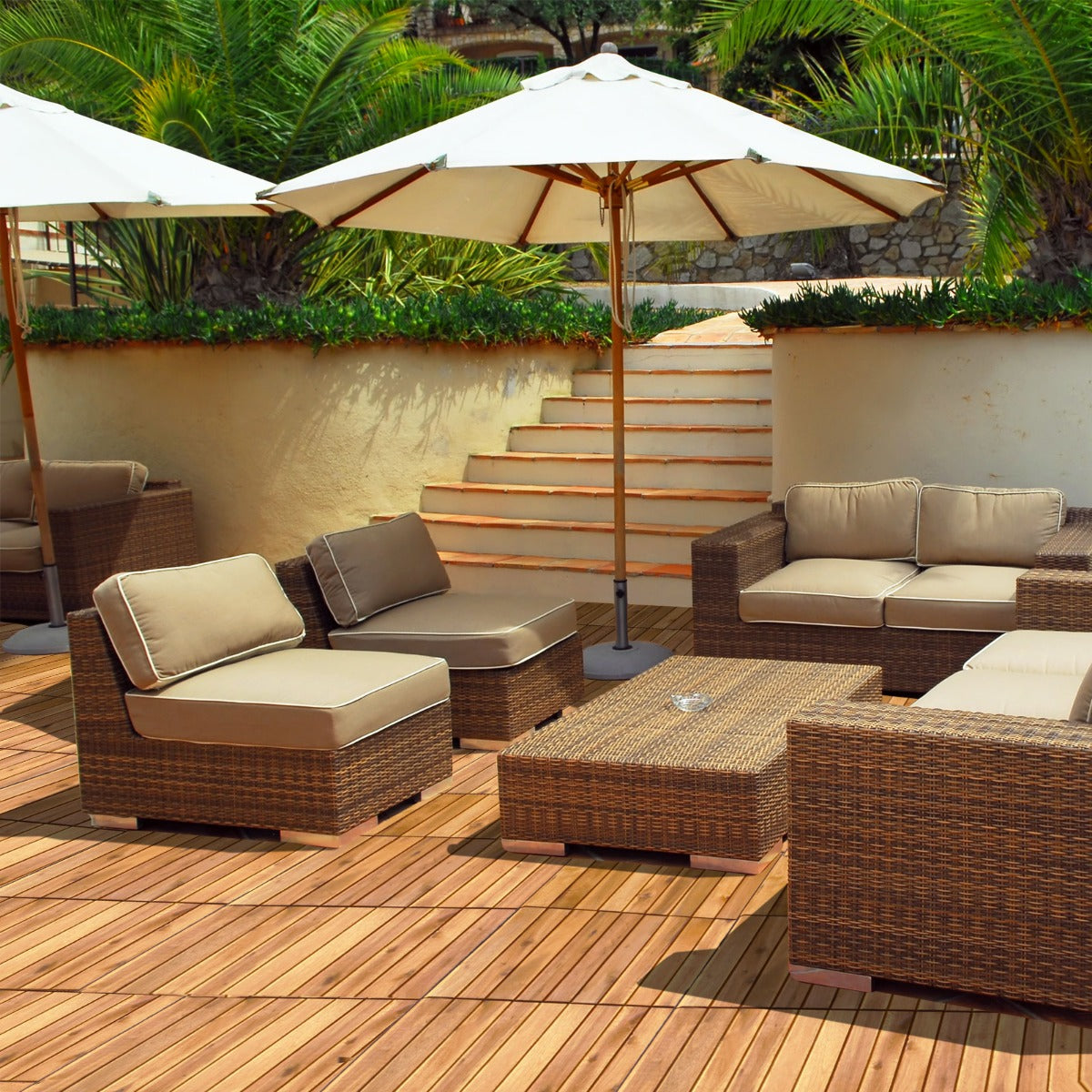 27 PCS Interlocking Patio Deck Tile for Outdoor and Indoor Patio Garden Balcony
