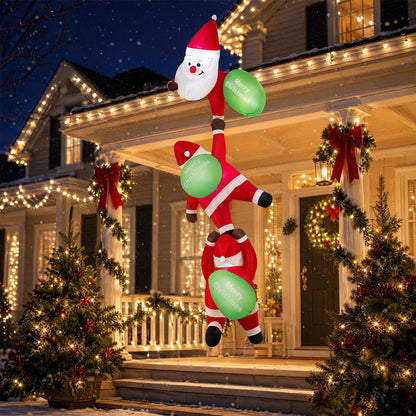 280 cm Hanging Christmas Inflatable Indoor Outdoor Decoration with Gift Bags and Built-in LED Lights