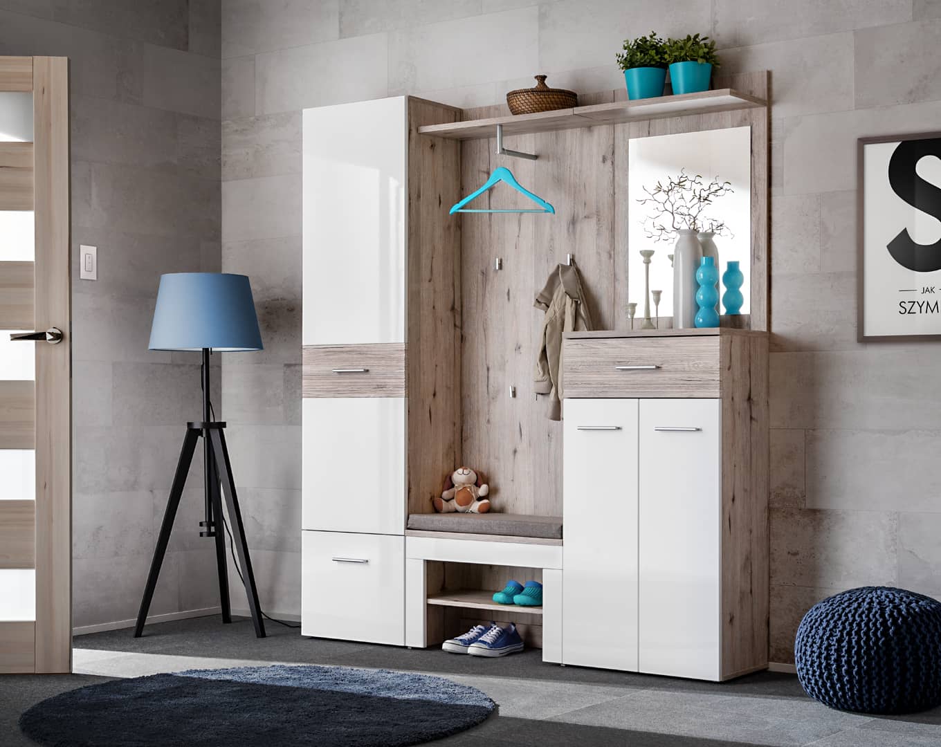 Gustavo Hallway Shelf 60cm [Mirror]