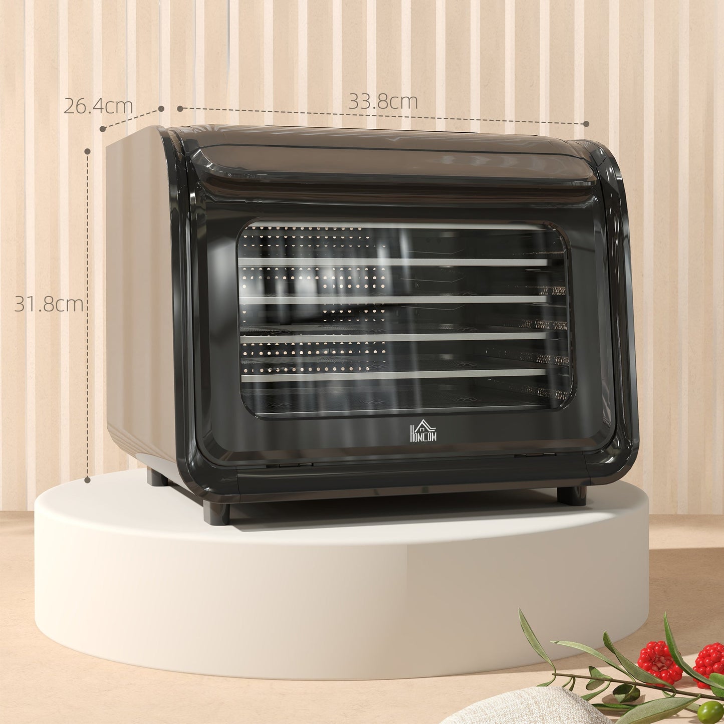 HOMCOM 35-70√Ç¬∞C Six-Tray Food Dehydrator - Black